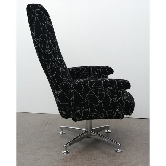 Image 1 of Vintage-Sessel aus Metall und Stoff von Ligne Roset, Frankreich 1970