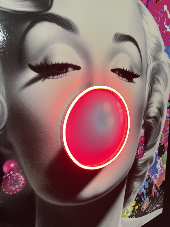 Image 1 of LedMansion Marilyn Monroe Rot Bobble PopArt Kunst -LED-Lampe