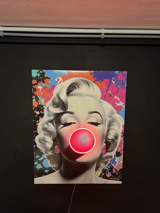 Image 1 of LedMansion Marilyn Monroe Rot Bobble PopArt Kunst -LED-Lampe