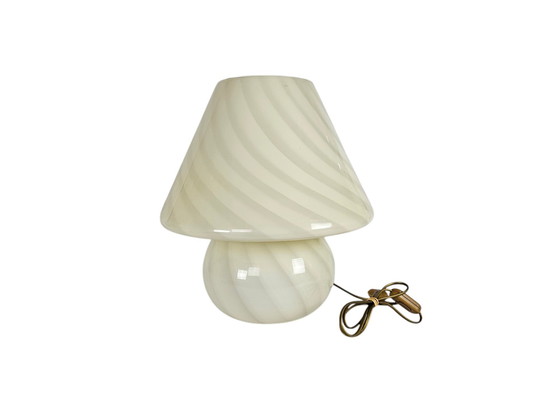 Image 1 of Xl - Murano - Vetri- Venini - Pilzlampe - Spiralförmige Lampe - Lampe aus gewirbeltem Glas - 60'S