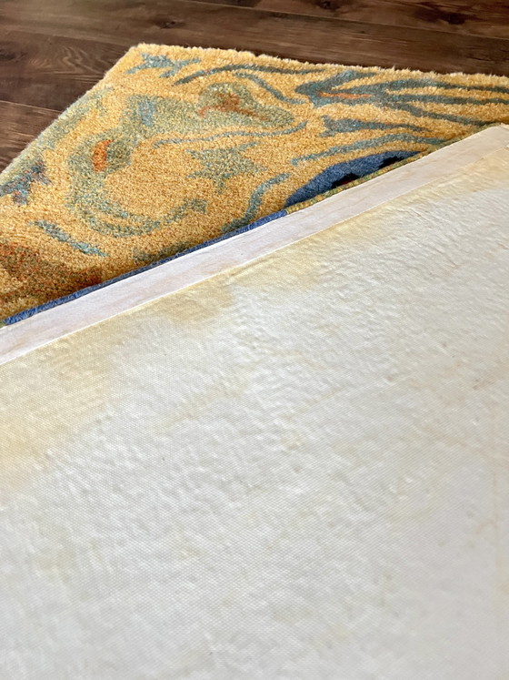 Image 1 of Sehr Früher Corneille (Corneille Guillaume Van Beverloo) Teppich Mit Dem Motiv "Le Chat La Lune Et Le Soleil".