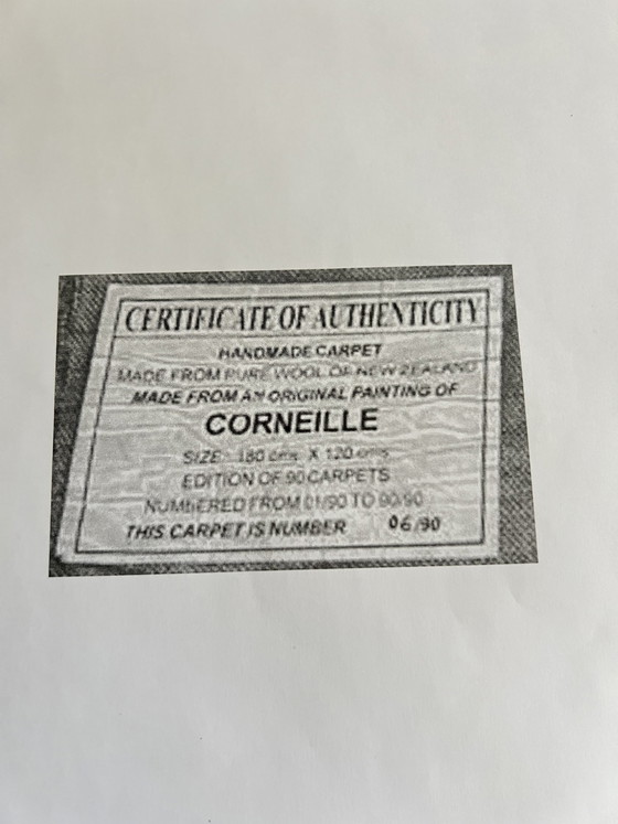 Image 1 of Sehr Früher Corneille (Corneille Guillaume Van Beverloo) Teppich Mit Dem Motiv "Le Chat La Lune Et Le Soleil".