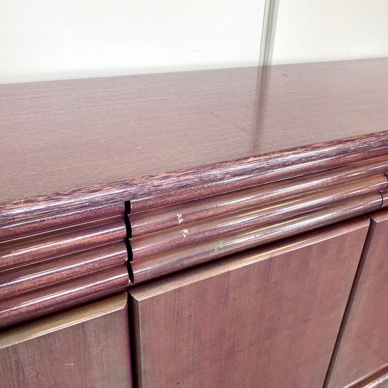 Image 1 of Vintage Anrichte aus Rattan und Esche von Roberti Rattan, Italien 1990