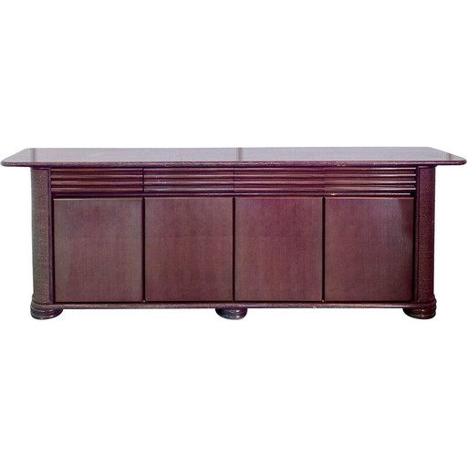 Vintage Anrichte aus Rattan und Esche von Roberti Rattan, Italien 1990