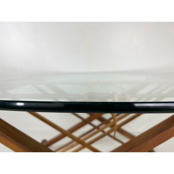 Image 1 of Vintage Couchtisch aus Holz und Glas von Andreas Hansen für Haslev Furniture, Dänemark 1990