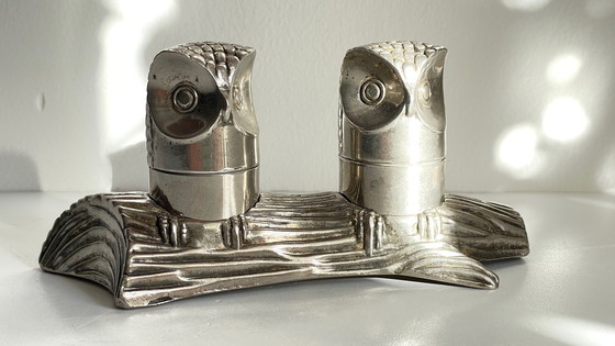 Image 1 of M.H. Salz Pfeffer Set Metall Silber Vintage