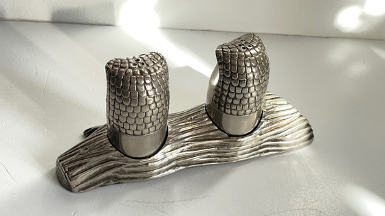 Image 1 of M.H. Salz Pfeffer Set Metall Silber Vintage