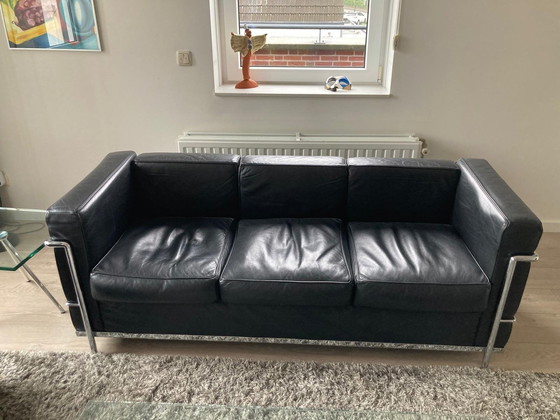 Image 1 of 3-Sitzer und 2-Sitzer Le Corbusier Lc2 Lookalike