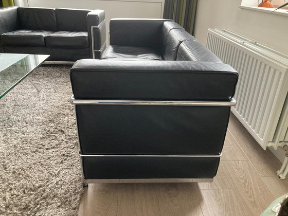 Image 1 of 3-Sitzer und 2-Sitzer Le Corbusier Lc2 Lookalike