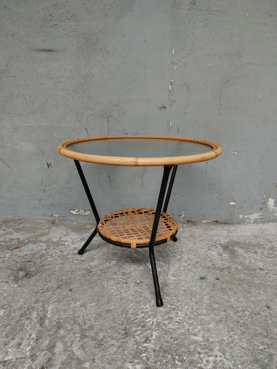 Image 1 of Rohe Noordwolde Bambus Couchtisch aus der Mitte des Jahrhunderts