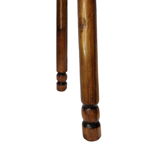Image 1 of Französischer Dreibeinhocker aus Eiche, 50er/60er Jahre