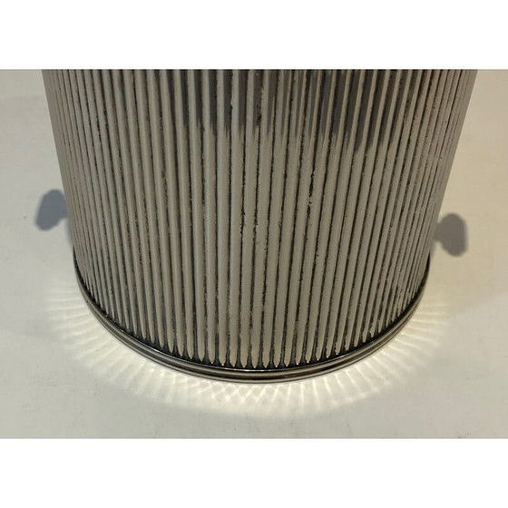 Image 1 of Französischer Eiskübel aus silbernem Metall und Kunststoff, Frankreich 1970