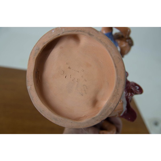 Image 1 of Vintage Keramik-Skulptur von zwei Kindern, Tschechoslowakei 1940er Jahre