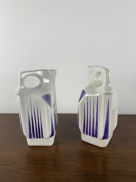 Image 1 of Art-Deco-Öl- und Essig-Set, Nimy, Belgien, 1930