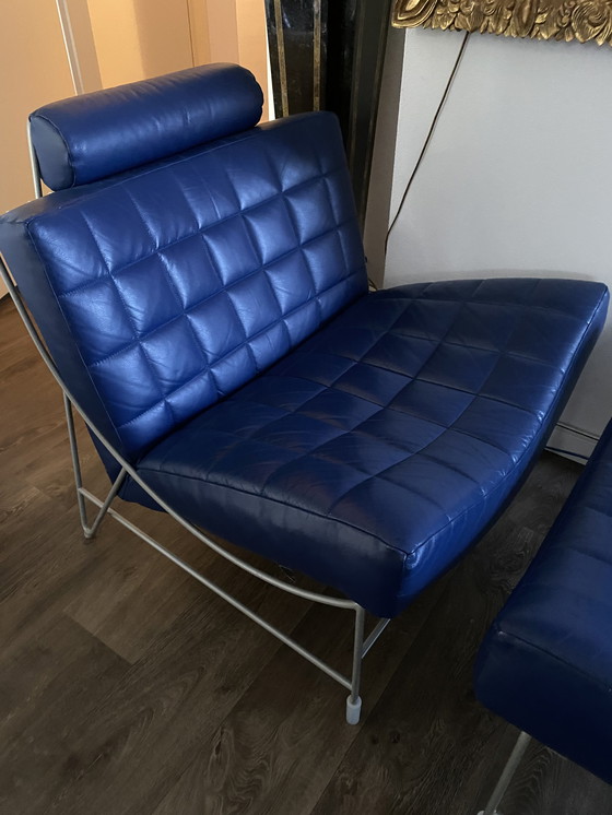 Image 1 of Leolux Sessel + Fußhocker