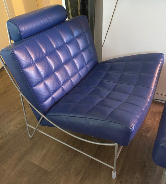 Image 1 of Leolux Sessel + Fußhocker