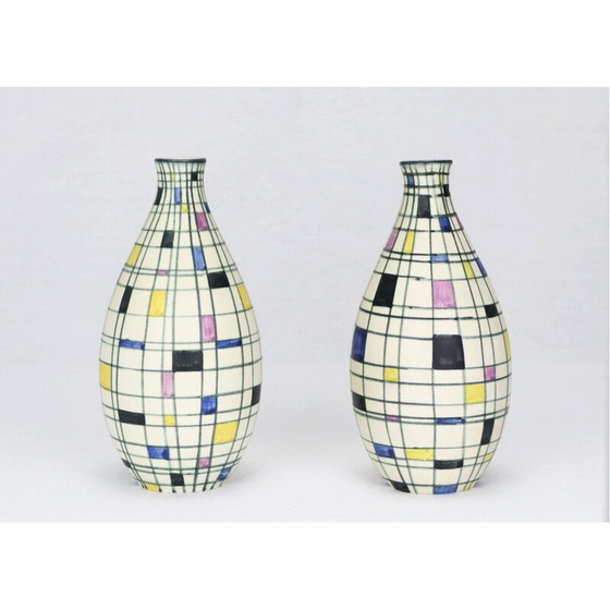 Image 1 of Paar Vintage-Vasen von Maria Kohler für Villeroy et Boch, Frankreich 1950