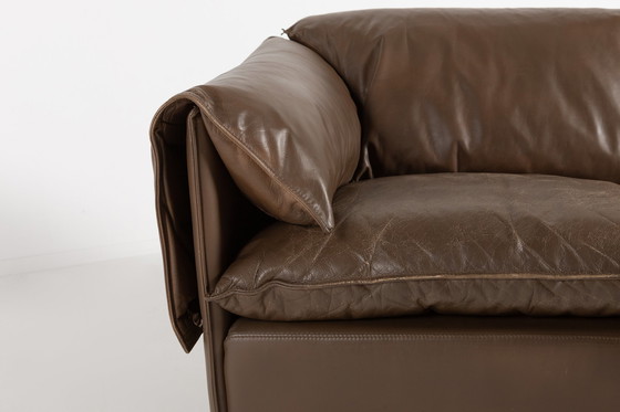 Image 1 of Modern zweisitziges Sofa aus braunem Leder von Eilersen