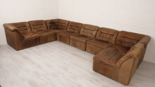 Modulares Sofa | Elementbank | Leder | Braun