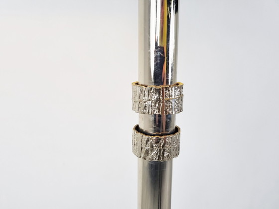 Image 1 of Brutalistische Chrom-Stehlampe, 1970er