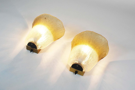 Image 1 of 2X Shell Sconces von Peill & Putzler, Deutschland 1970'S