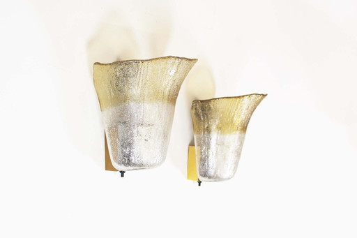 2X Shell Sconces von Peill & Putzler, Deutschland 1970'S