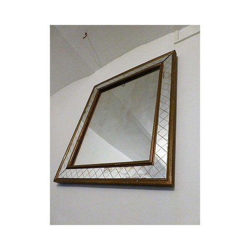 Spiegel aus vergoldetem Holz, 1940