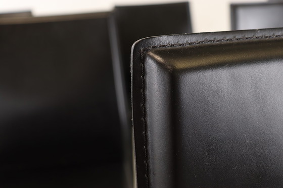 Image 1 of 6x Cattelan Italia Esszimmerstühle aus schwarzem Leder