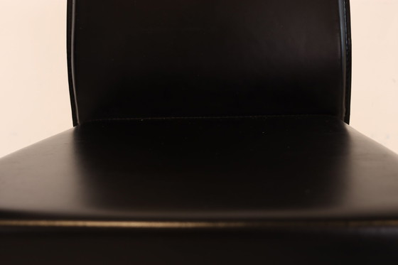 Image 1 of 6x Cattelan Italia Esszimmerstühle aus schwarzem Leder