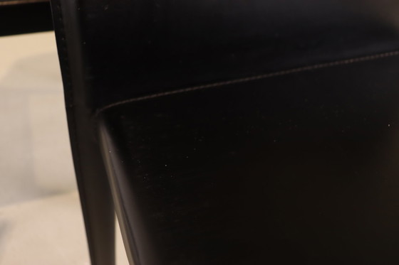 Image 1 of 6x Cattelan Italia Esszimmerstühle aus schwarzem Leder