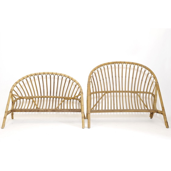 Image 1 of Vintage Rattan Bett, 1960-1970