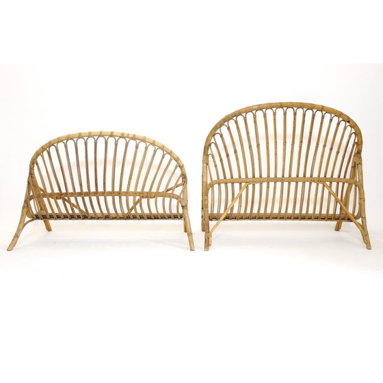 Image 1 of Vintage Rattan Bett, 1960-1970