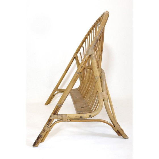 Image 1 of Vintage Rattan Bett, 1960-1970