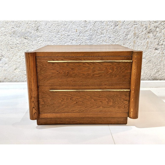 Image 1 of Vintage-Kommode aus Nussbaum und Messing von André Sornay, 1950er Jahre
