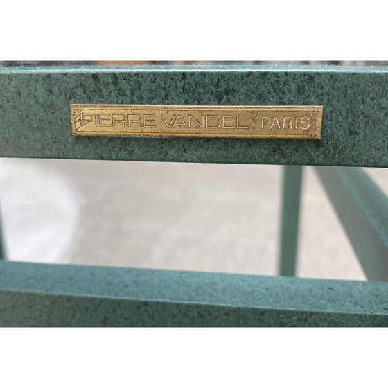 Image 1 of Ein Paar Beistelltische aus Glas und Eisen von Pierre Vandel