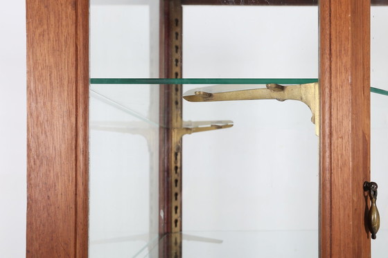 Image 1 of Antike französische Thekenvitrine aus Eiche, 1890er Jahre