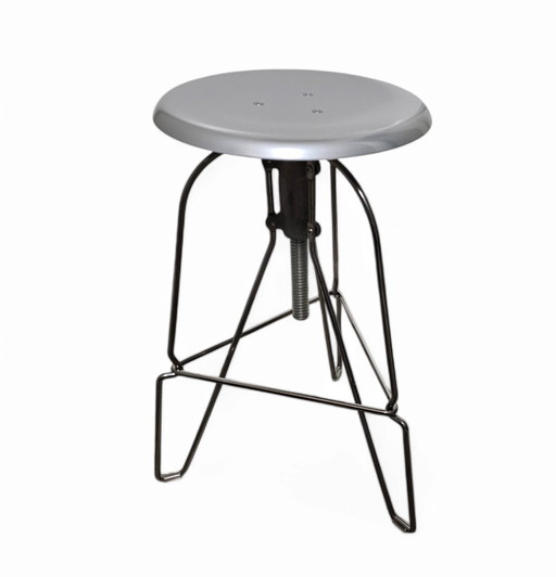 "Model Six" Aluminium Hocker von Jeff Covey für Herman Miller (60 X 35Cm