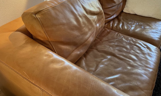 Image 1 of Molinari 2-Sitzer und 3-Sitzer Sofa In Cognac Leder