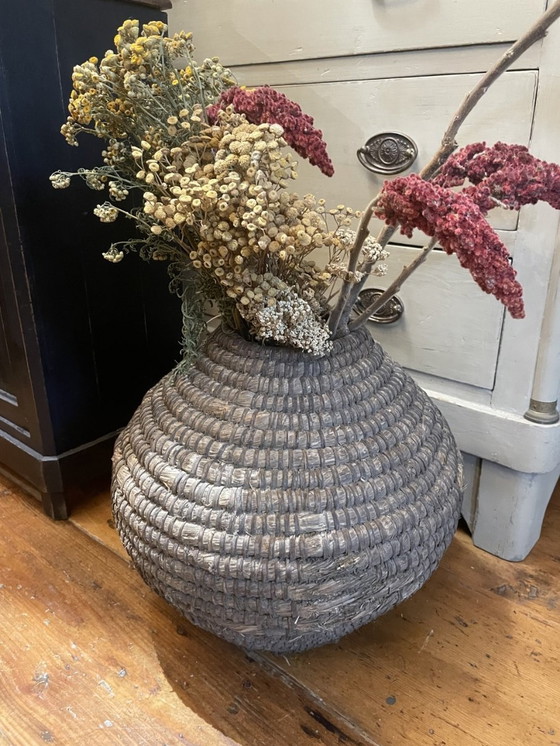 Image 1 of Antiker Stromand Roggenstrohkorb Periode 1900 Frankreich