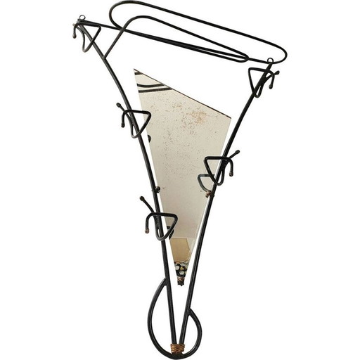 Vintage-Spiegel-Garderobe 1950