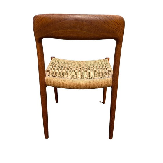 Image 1 of 6 Stühle aus Teakholz Modell 75 von Niels Møller Model für J.l. Møllers, Dänemark 1950