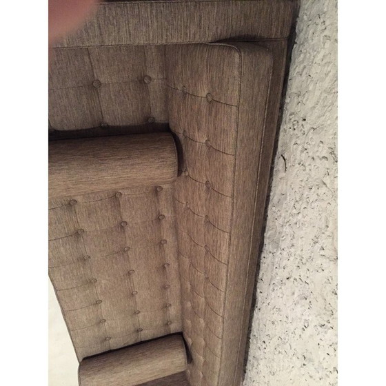 Image 1 of Sofa aus beigem Stoff und Metall - 1980er Jahre