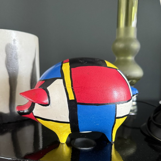 Image 1 of Mondrian Design Sparschwein