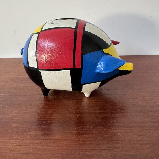 Image 1 of Mondrian Design Sparschwein