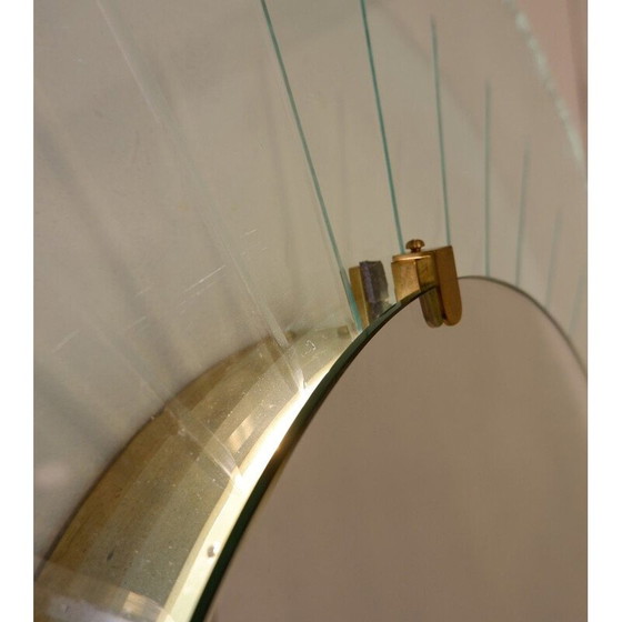 Image 1 of Sonnenspiegel aus Glas und Messing, Italien