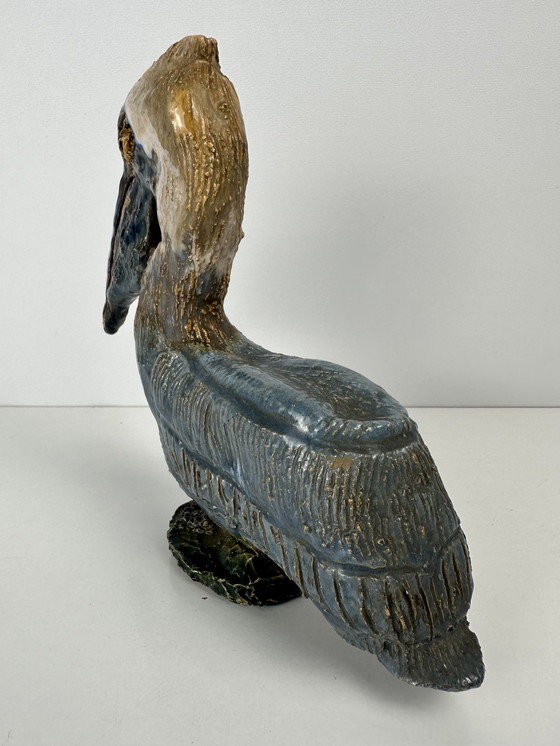 Image 1 of Keramik Statue - Pelikan - Signiert