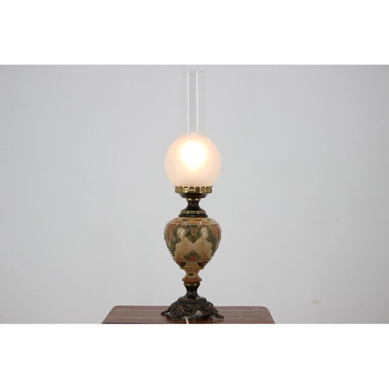 Image 1 of Vintage Porzellan Tischlampe 1950er Jahre