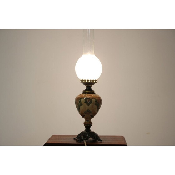 Image 1 of Vintage Porzellan Tischlampe 1950er Jahre