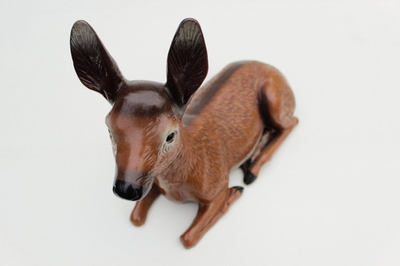 Image 1 of Großes Reh Keramikfigur, Mid-Century Gartenfigur