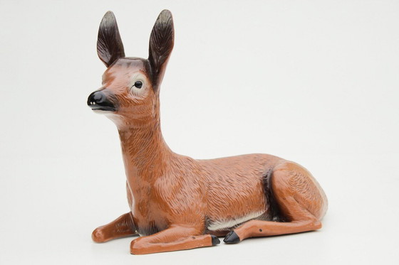 Image 1 of Großes Reh Keramikfigur, Mid-Century Gartenfigur